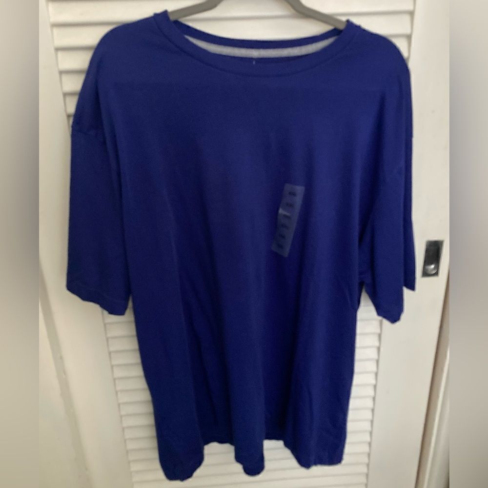 Club Room Blue shirt sleeve shirt XXL NWT